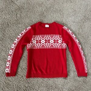 Hanna Andersson Red and White Kid’s Crewneck Sweater
